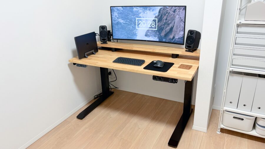 FlexiSpot E7 ProをDIY天板と組み合わせた昇降デスク