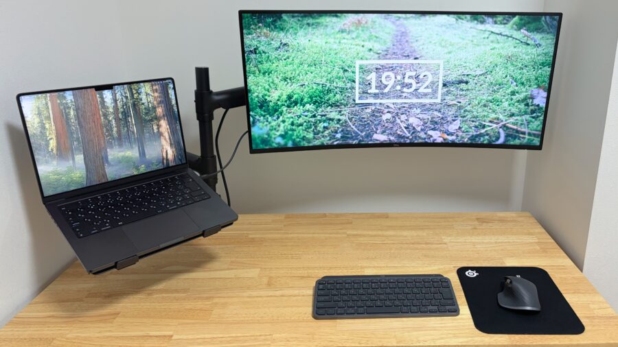 COFO無重力モニターアームProを使ったデスク環境全体