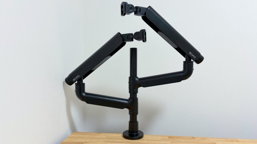 COFO無重力モニターアームPro(上下配置版)の上下配置レイアウト